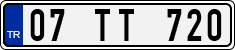 License plate of Turkey, Regular plates