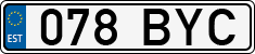 License plate of Estonia, Regular car plates