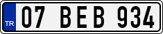 License plate of Turkey, Regular plates