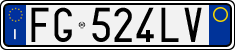 License plate of Italy, Cars (1994 year series)
