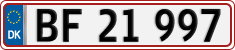 License plate of Denmark, Regular plates