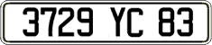 French license plate, FNI