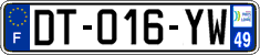 French license plate, SIV (ordinary)