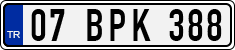 License plate of Turkey, Regular plates