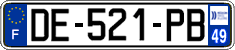 French license plate, SIV (ordinary)