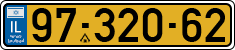 License plate of Israel, Regular plates