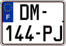 French license plate, SIV (ordinary)