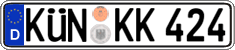 German license plate, Regular plates