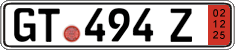 German license plate, Export transit plates