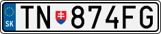 License plate of Slovakia, Cars