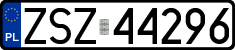 License plates of Poland, Regular car plates