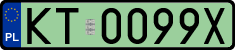 License plates of Poland, Electric vehicles