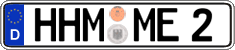 German license plate, Regular plates