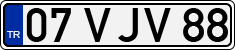 License plate of Turkey, Regular plates