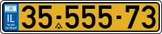 License plate of Israel, Regular plates