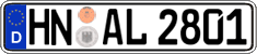 German license plate, Regular plates