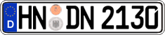 German license plate, Regular plates