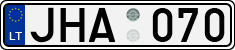 License plate of Lithuania, Cars