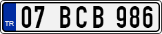 License plate of Turkey, Regular plates