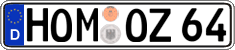 German license plate, Regular plates