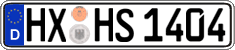 German license plate, Regular plates