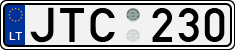 License plate of Lithuania, Cars