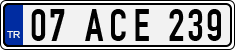 License plate of Turkey, Regular plates