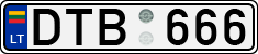License plate of Lithuania, Cars