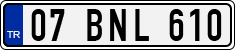 License plate of Turkey, Regular plates