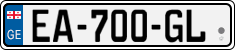 License plate of Georgia, Cars (2014)