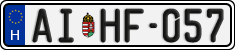 license plates of Hungary, Regular plates (2022)