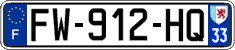 French license plate, SIV (ordinary)