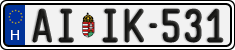 license plates of Hungary, Regular plates (2022)