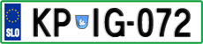 License plate of Slovenia, Cars