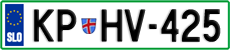 License plate of Slovenia, Cars