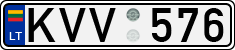 License plate of Lithuania, Cars