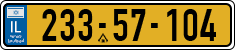 License plate of Israel, Regular plates