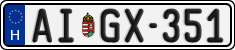 license plates of Hungary, Regular plates (2022)