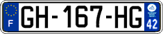 French license plate, SIV (ordinary)