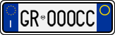 License plate of Italy, Cars (1994 year series)