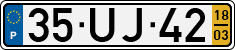 License plate of Portugal, Regular plates