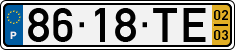 License plate of Portugal, Regular plates