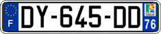 French license plate, SIV (ordinary)