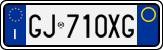 License plate of Italy, Cars (1994 year series)