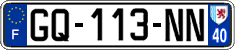 French license plate, SIV (ordinary)