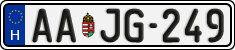 license plates of Hungary, Regular plates (2022)