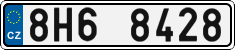 License plate of the Czech Republic, Cars (2001)