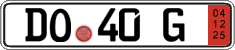 German license plate, Export transit plates