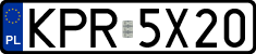 License plates of Poland, Regular car plates