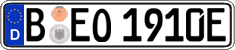 German license plate, Electric vehicles